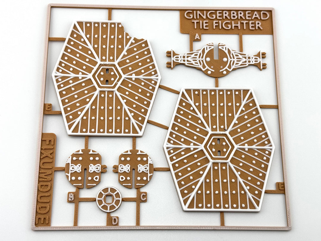 Tie Fighter Inspired Gingerbread Kit Card