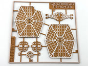 Tie Fighter Inspired Gingerbread Kit Card