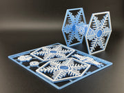 Tie Fighter Inspired Snow Flake Kit Card